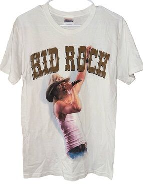 Vintage 1998 Kid Rock ‘Cowboy Baby’ Graphic Band T-Shirt White Hanes Sz Small